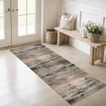 thumbnail image 2 of Washable Kitchen Runner Rug 60" x 22", Modern Abstract Textured Area Rug, Neutral Soft Low Profile Non Slip Kitchen Runner Rug for Kitchen, Hallway & Laundry Room, 2 of 6