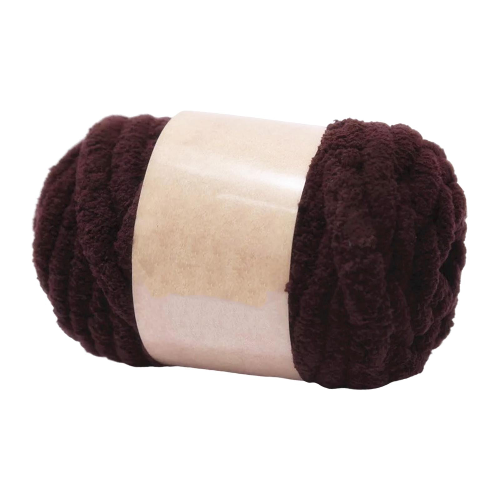 Chunky Wool Yarn Jumbo Tubular Yarn DIY Filling Hand Knitting Arm Knit Yarn Weight Yarn Bulky Yarn for Cushion Crochet Throw Pet Bed Hats coffee