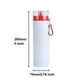 thumbnail image 3 of MR.R 20oz Sublimation Blanks Aluminum Water Bottle Sipper Big Mouth with Transparent Cap Red Lid 600ml, 3 of 4