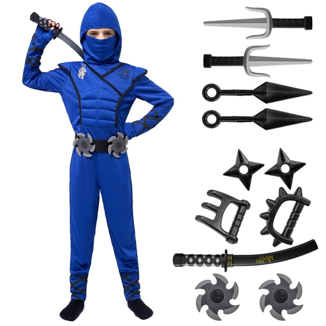 Disfraz de Spooktacular Creations para Halloween, Ninja Blue, para niños