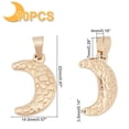 thumbnail image 5 of 1Box 10pcs Golden Moon Pendants Stainless Steel Pendants Hypoallergenic Metal Charm for DIY Bracelet Necklace Jewelry Making 4x7mm Hole, 5 of 7