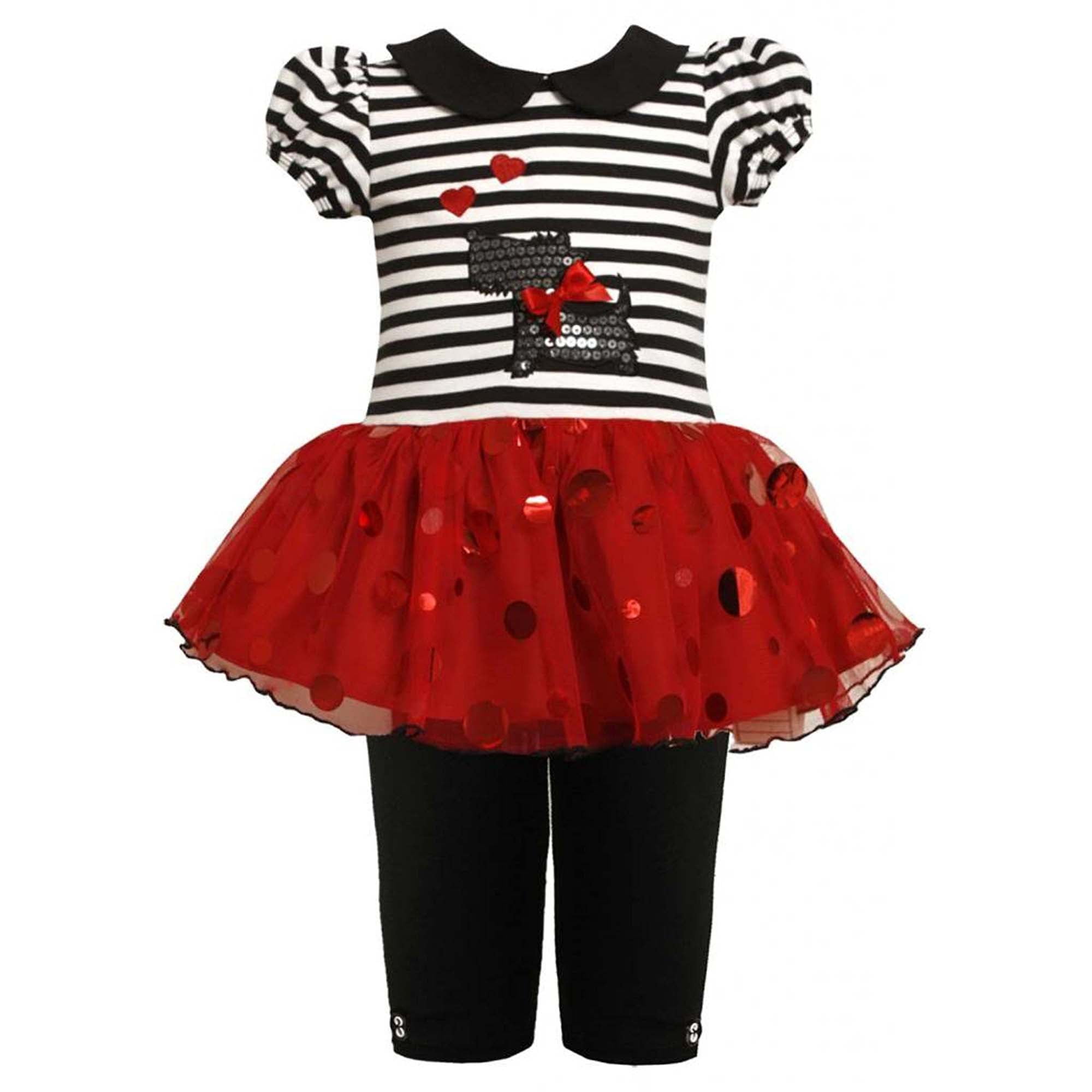 Bonnie Jean Girls Birthday Cake Mesh Tutu Dress Outfit Set w// Leggings 24M New