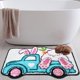 thumbnail image 5 of Alfombra de baño con diseño de conejo de Pascua | Suave y absorbente alfombra de piel sintética | Decoración antideslizante para el baño para niños y adultos | Decoración de Pascua y regalo para el, 5 of 5