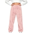 thumbnail image 2 of LvhaoGJOB Kids' Jogger Pants - Soft, Elastic Waist & Pockets - Pink 5-6 Years, 2 of 5