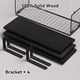 thumbnail image 4 of Estante de baño sobre inodoro, estante flotante para baño montado en la pared con canasta de alambre, estante flotante para decoración de pared, color negro, 4 of 5
