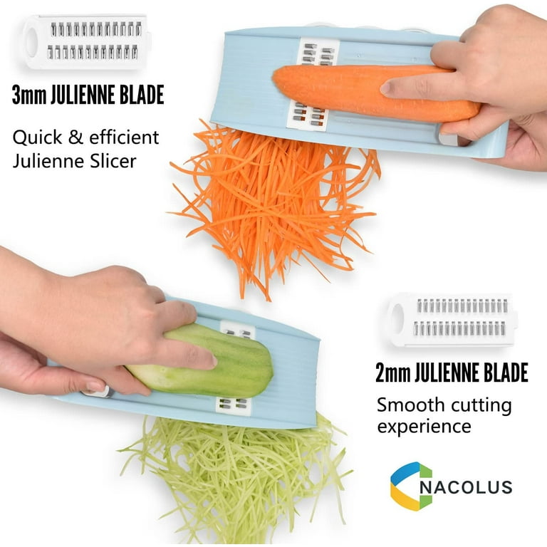 5-in-1 Vegetable Julienne Food Peeler Hand Mandoline Kitchen Slicer Cutting Tool 5-in-1 Vegetable Julienne Food Peeler Hand Mandoline Kitchen Slicer Cutting Tool