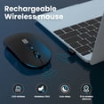 thumbnail image 5 of Wireless Office Mouse with Battery Level Visible, Ultra Slim 2.4G Rechargeable Mouse 1600 DPI for Mac/Ipad, 5 of 9