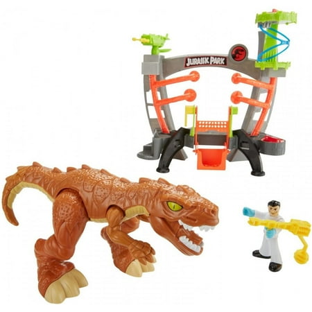 Imaginext Jurassic World Research Lab with T-Rex & Doctor (World Best Lady Figure)