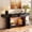 Black, variant on Virans 70.8" Long Console Table with 2 Drawers & LED Lights, Narrow Sofa Table Behind Couch for Hallway, Entryway, Living Room, Black