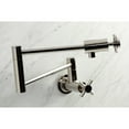 thumbnail image 3 of Kingston Brass KS4106DX Concord Wall Mount Pot Filler Faucet, Polished Nickel, 3 of 7