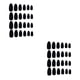 thumbnail image 2 of Qarigey 24 Pieces False Nails Press-on Stick-on Full Tips Nail DIY Fingernails Wearable Tips Manicure Supplies Art Sticker Cover Tools Negro 2piezas Qarigey CBP469618, 2 of 6
