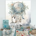 thumbnail image 2 of Designart "Teal Dream Catcher delicate Weavings" Landscapes Metal Wall Art, 2 of 5