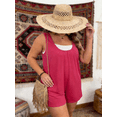 thumbnail image 5 of Gleelist Women's Plus Size Shorts Romper Sleeveless Wide Leg Summer Romper Loose Fit Overalls with Pockets Summer Outfit XL-5XL, 5 of 6