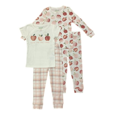 

Chick Pea Baby Girl & Toddler Girl 4 Pc Mixed Pajama Set 2 Tops 2 Long Bottoms Sizes 12 Months-4T