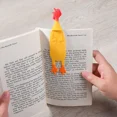 thumbnail image 4 of Funny Chicken Shape Bookmarks Soft Chicken Bookmarks Student Teacher Reading Tools Gift for Children Yellow, 4 of 5