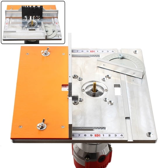 Aluminium Router Table Insert Plate Electric Wood Milling Flip Board with Miter Gauge Guide Set ,High Precision
