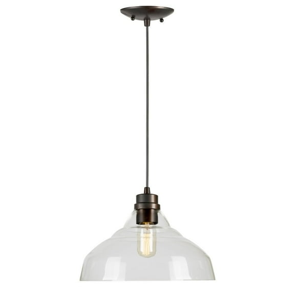 Forte Lighting - Milo - 1 Light Cord-Hung Mini Pendant-8 Inches Tall and 12