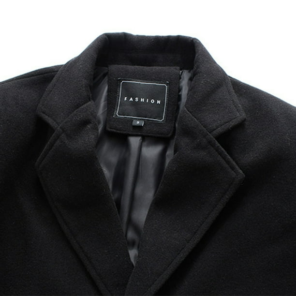 TAIAOJING Mens Single Trench Coat Slim Winter Coat Lapel TAIAOJING Mens Single Trench Coat Slim Winter Coat Lapel