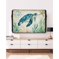 thumbnail image 3 of Outdoor TV Cover 40 to 43 Inch Weatherproof, Beach Coastal Theme Waterproof TV Screen Protector for Outside Decor with Zipper and Pocket 40"L x 25"H , Vintage Sea Turtle, 3 of 7