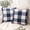 Blue Buffalo Checker, variant on Holiday Deal Selection Phantoscope Buffalo Checker Plaids Cushion Decorative Throw Pillow Cover for Bed and Couch, 18" x 18", Black and Gray, 2 Pack