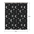 thumbnail image 5 of Black Moon Skull Pattern Shower Curtain 72"x84" ,Bathroom Decorative Shower Curtains Set with 12 Hooks,Modern Waterproof Washable Shower Curtain, 5 of 6