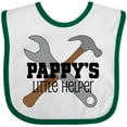 thumbnail image 3 of Inktastic Pappy's Little Helper Grandchild Boys Baby Bib, 3 of 4