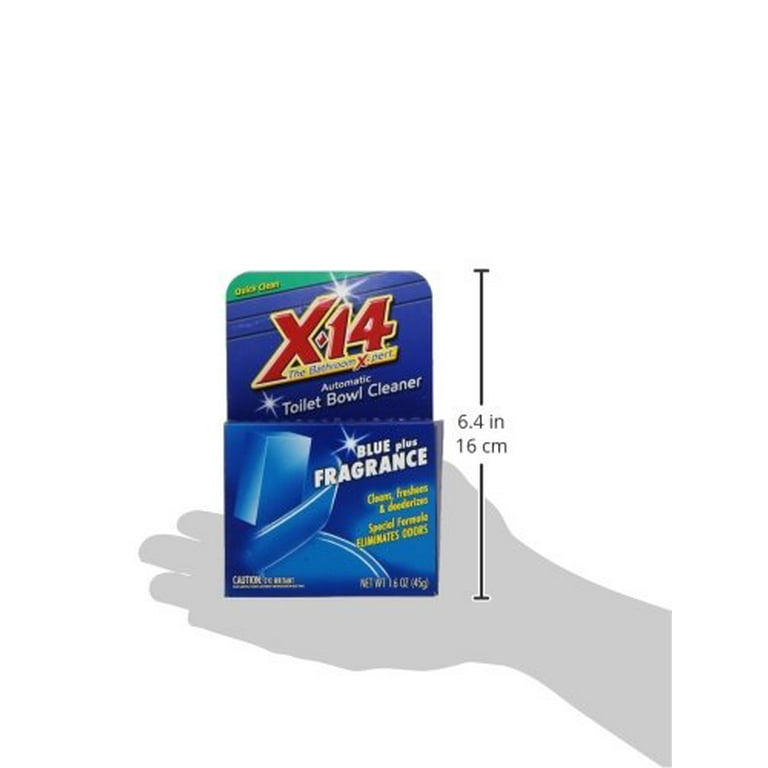 X-14 Automatic Toilet Bowl Cleaner and Deodorizer, Blue Plus