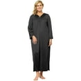thumbnail image 2 of Women's Exquisite Form 50107 Coloratura 3/4 Sleeve Long Nightgown (Perfumed Rose 1X), 2 of 7