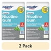 (2 pack) Equate Nicotine Gum 4 mg, Stop Smoking Aid, Ice Mint Flavor, Coated, 100 Count