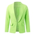 thumbnail image 4 of kamemir Open Front Women Long Sleeve Solid Office Lady Blazer Coat(Green,L), 4 of 6