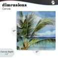 thumbnail image 4 of Stupell Industries Coastal Lush Palm Watercolor View Canvas Art, 17 x 17, by Mauro Devereaux, 4 of 8