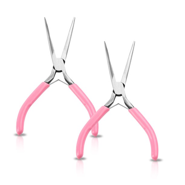 Alicates para pelar, pinzas con resorte de acero antideslizante, fabricación de joyería artesanal, pelacables portátiles, herramientas de mano, alicates de punta de aguja, 2 piezas Monstrate TO000996-05