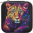 thumbnail image 2 of Tiger Travel Jewelry Case PU Leather Mini Jewelry Travel Case Portable Travel Jewellery Ring Organizer for Womens Rings Earrings Necklaces Bracelets Women Gifts, 2 of 7