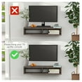 thumbnail image 6 of Floating TV Stand Wall Mounted, 48 inch Media Console Storage Shelf Dark Grey for Living Room, 6 of 9