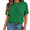 1-Green, variant on Womens Graphic T Shirt Short Sleeve Round Neck Top with Line Art Fire Graphic and Empowering Quote Design Aesthetic Faith Tee Everyday Essential Wear