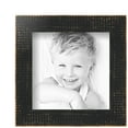 thumbnail image 2 of ArtToFrames 5" x 5" Distressed Black Picture Frame, 5x5 inch Black Wood Poster Frame (WOM-4740), 4 Pack, 2 of 7