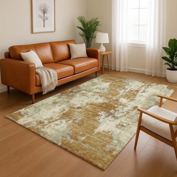 Addison Rugs Mayfield Premium Machine Washable Transitional Abstract Terracotta Rectangle Rug, 10' X 14' Machine Washable Transitional Abstract Terracotta Oversized Sherpa Throw Blanket