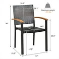 thumbnail image 2 of Gymax 2PCS Stackable Patio Wicker Dining Chair Rattan Armchair Outdoor Yard, 2 of 10