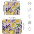 thumbnail image 2 of Lavender Lemon Floral Dishes Drying Mat Absorbent Quick Dry Rainbow Heat Resistant Mats for Kitchen Counter Decoration 16x18 Inch, 2 of 6