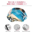 thumbnail image 3 of Kdxio Vintage Map Travel Essentials Print Shower Cap for Women,Elastic and Reusable,Double Waterproof Layers Bathing Hat, 3 of 6