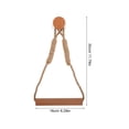 thumbnail image 2 of NICEXMAS 1Pack Wall Mount Toilet Paper Holder Boho Bathroom Accessories Wooden Rectangular Towel Storage Khaki, 2 of 8