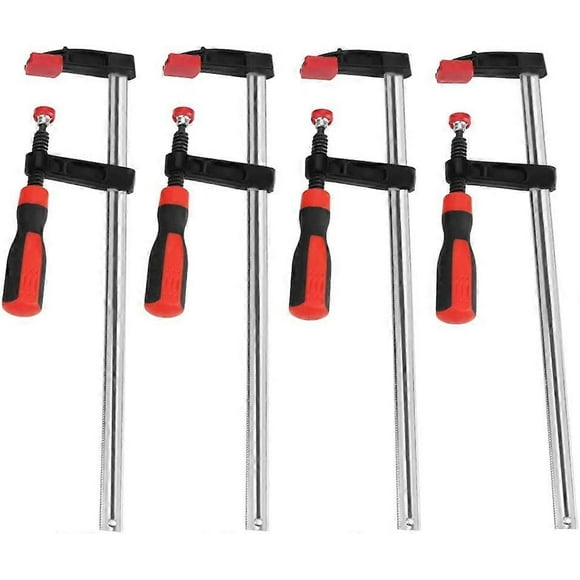 4pcs Bar Clamps 300mm,50mm Clamp Malleable Iron Screw F Clamp Woodworking,Screw-in,Quick Slide50x300mm
