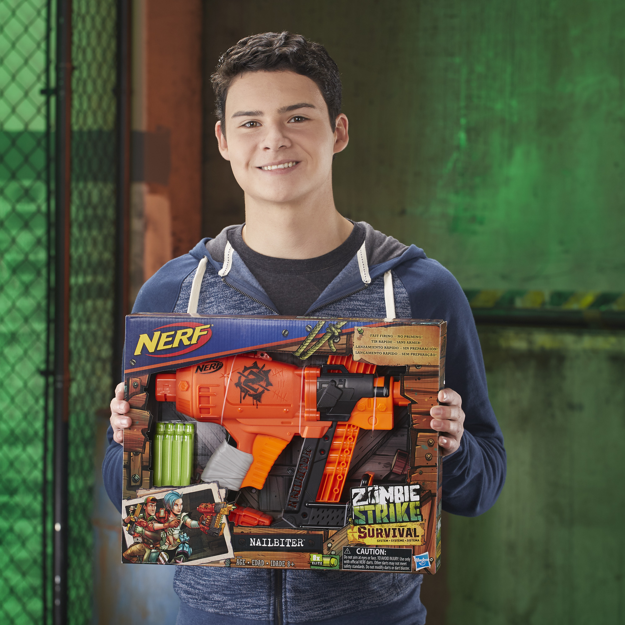 Nerf Zombie Survival Nailbiter Kids Toy Blaster with 8 Darts - image 4 of 9