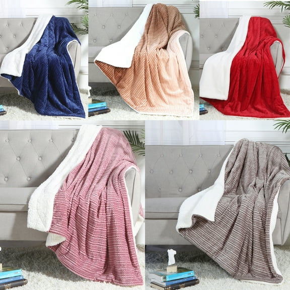 Legacy Decor Luxury Ultra Plush and Soft Sherpa Fleece Throw Blanket, 52” x 71” Blue