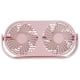thumbnail image 2 of Fiudx Ventilador de Aromaterapia de Escritorio, Diseño de Refrigeración de Doble Cabezal, 3 Velocidades Ajustables, Recargable Por Usb, Funcionamiento Silencioso, Portátil, Apto para El Hogar, La Ofi, 2 of 6