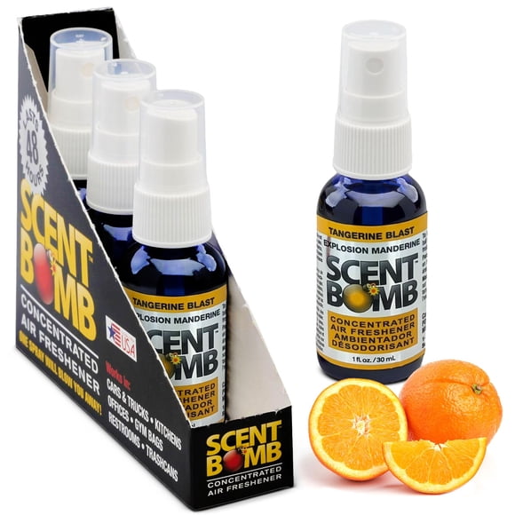 Spray ambientador Scent Bomb 4 unidades 30 ml mandarina