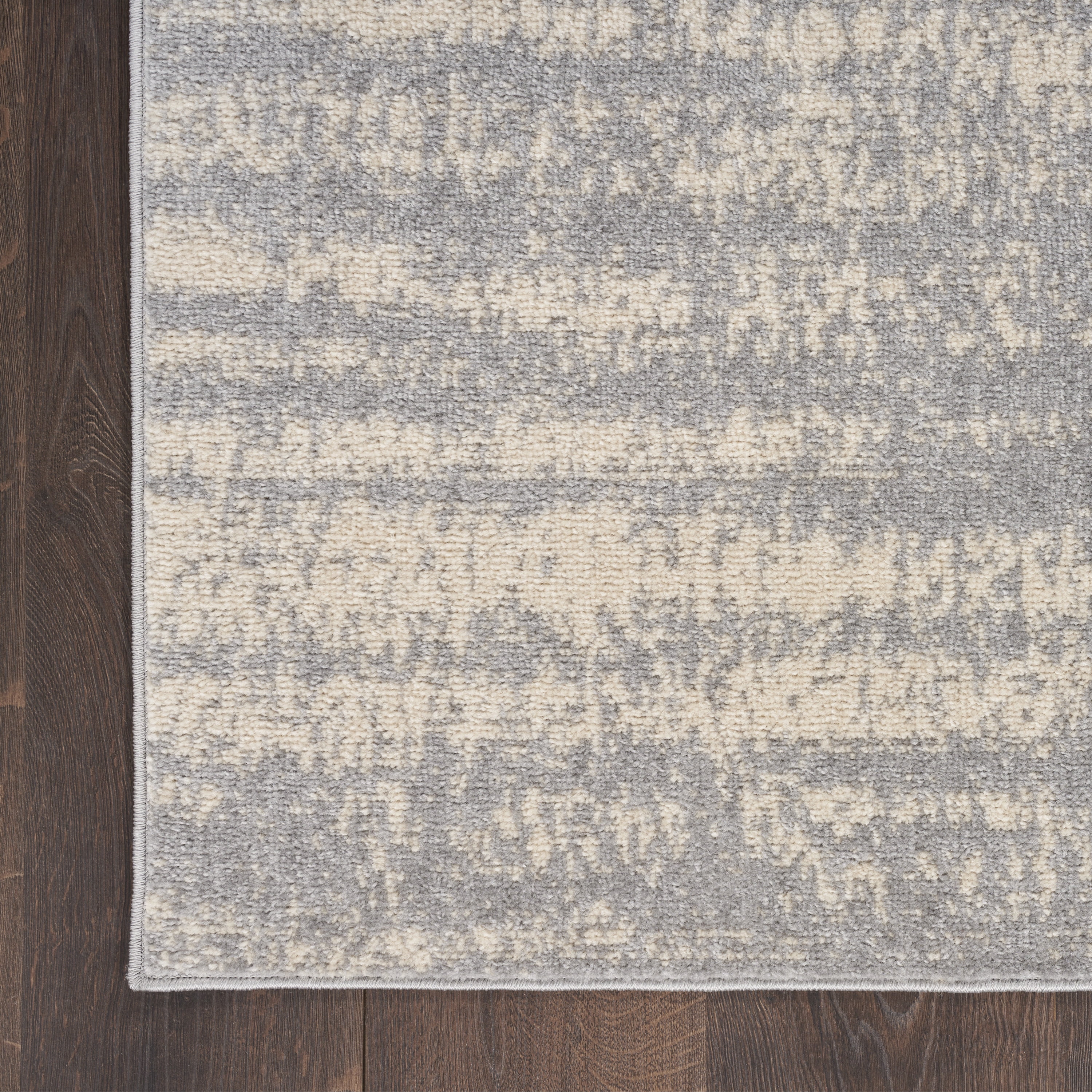 Nourison Essentials Indoor/Outdoor Grey/Beige 9' x 12' Area Rug, (9x12)