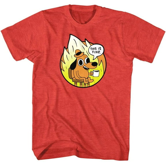 This is Fine Fireball Men's T Shirt (RedHeather, AdultXL)