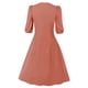 thumbnail image 3 of Moda mujer verano Retro Casual Pullover Color sólido Sexy manga larga vestido largo Fridja  yut833, 3 of 3