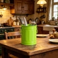 thumbnail image 3 of Ouuluon Pen Holder for Desk Multi-Functiona Pencil Cup, Green Vintage Industrial Style Desk Organizer with Handle for Office Home Art Supplies, 3 of 6